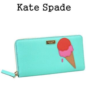 NWT Kate Spade Coated Leather Ice Cream LIMITED EDITION Wallet in Minticepop NWT